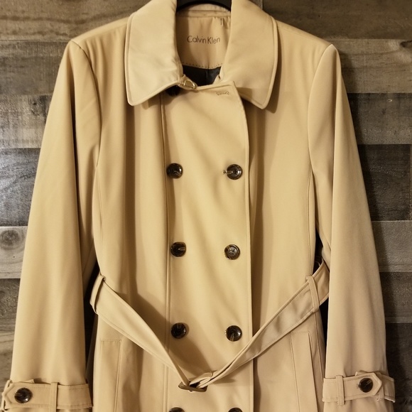 Calvin Klein Double Breasted Belted TrenchCoat - Picture 3 of 7